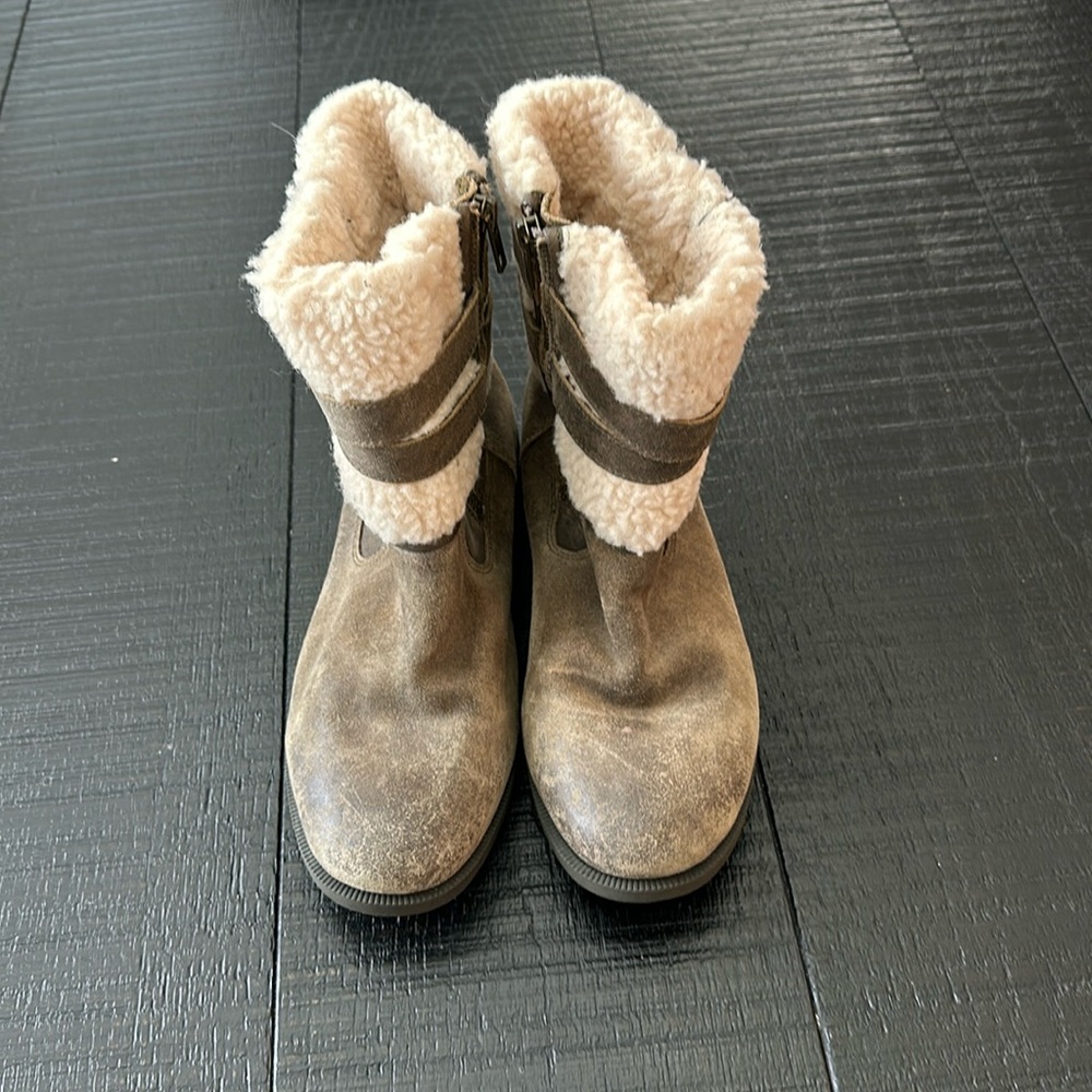 UGG Brown and Cream Ankle Boots